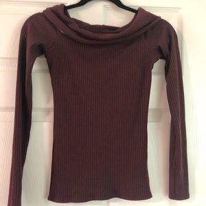 Off the Shoulder Long Sleeve Top